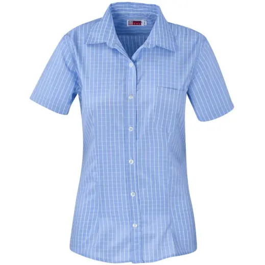 Ladies Short Sleeve Aston Shirt Light Blue